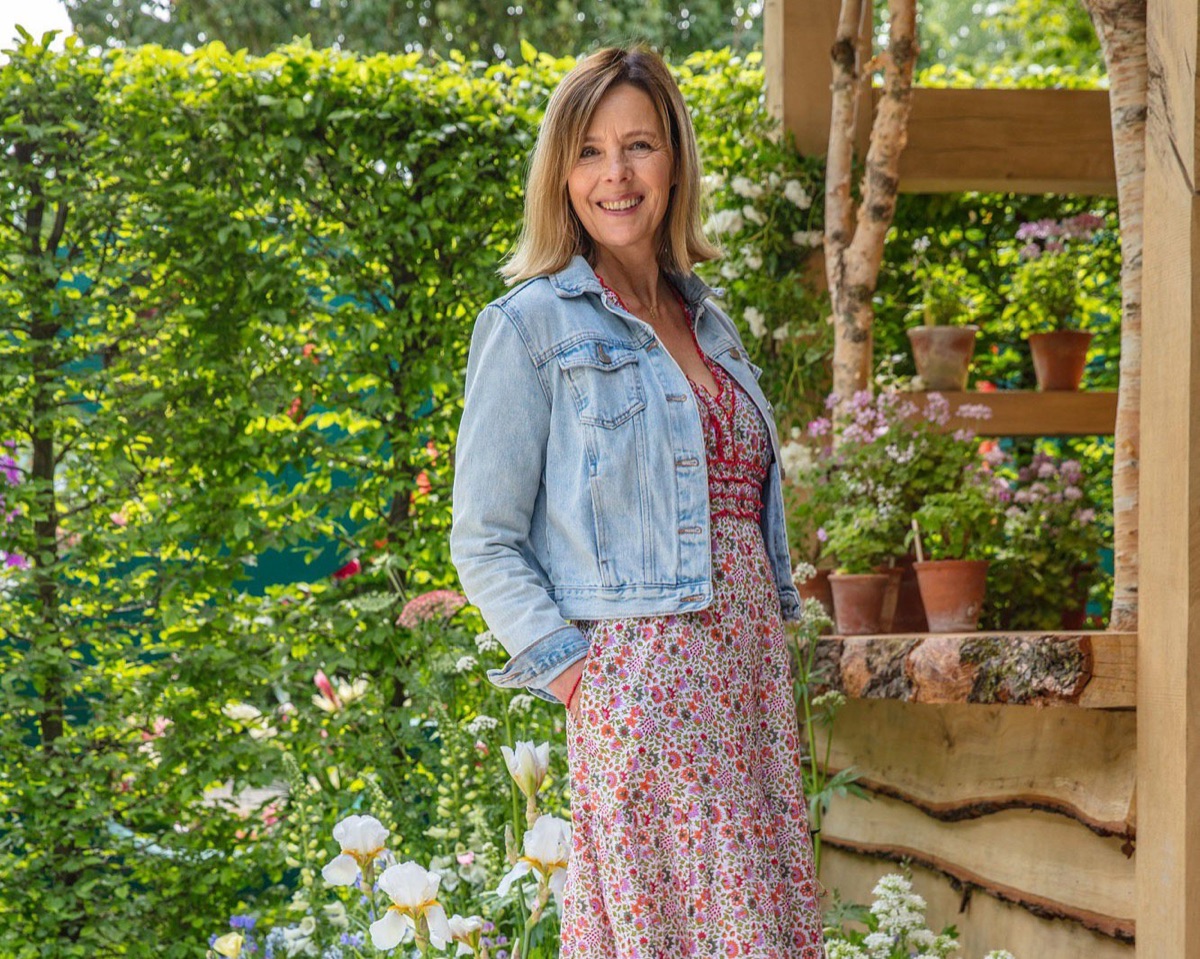 Annette Warren in a show garden at Chelsea